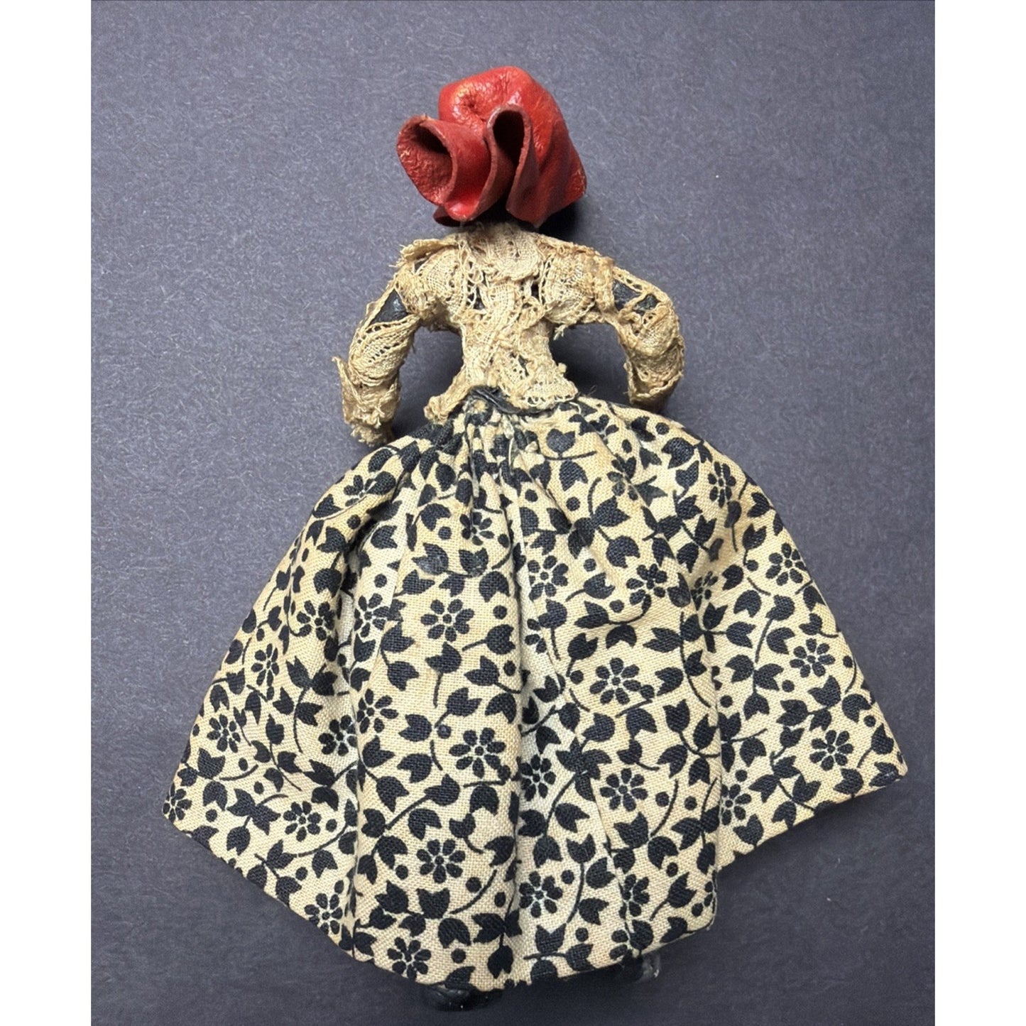 Old Lot of 2 Artist Anna Laura Dolls Women Dresses Hats Victorian As Is Damage