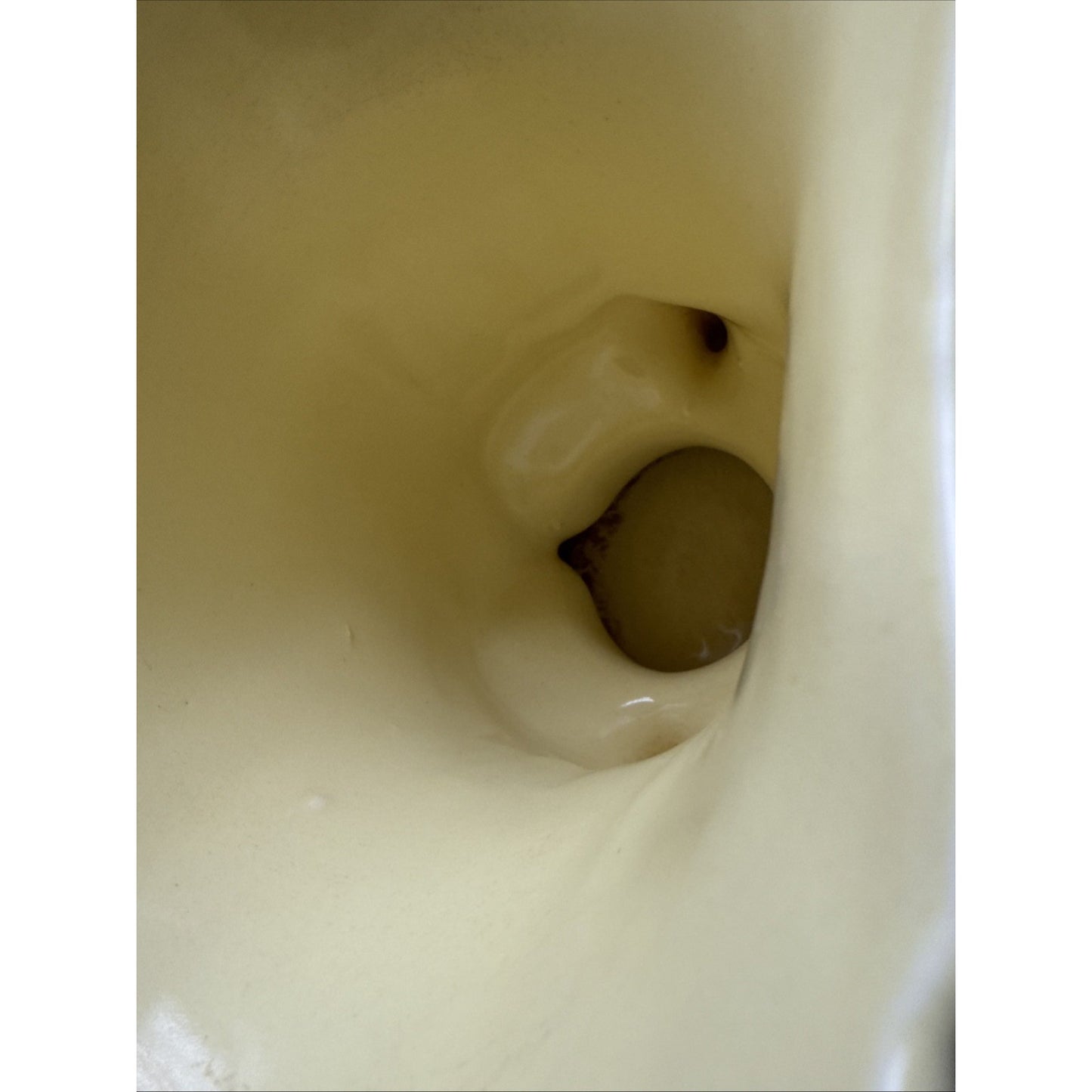 Vintage Camark Art Pottery Vase Planter Handles Leaf Shaped Yellow #807 As-Is