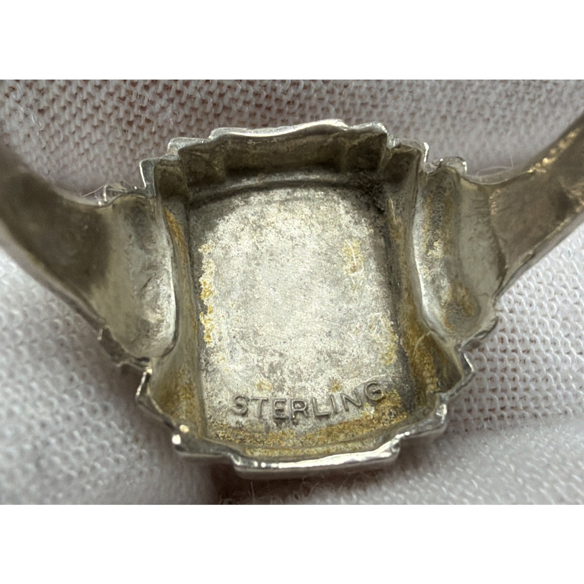 Vtg Sterling Silver 4H Clover Ring Signet Club Adjustable Sz 9.5