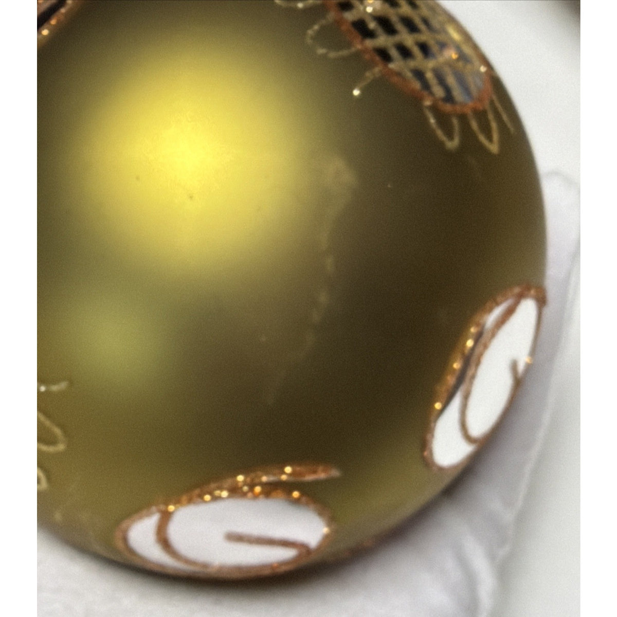 William Sullivan Collection WC Poland Mercury Glass Green Ornament Abstract Gold