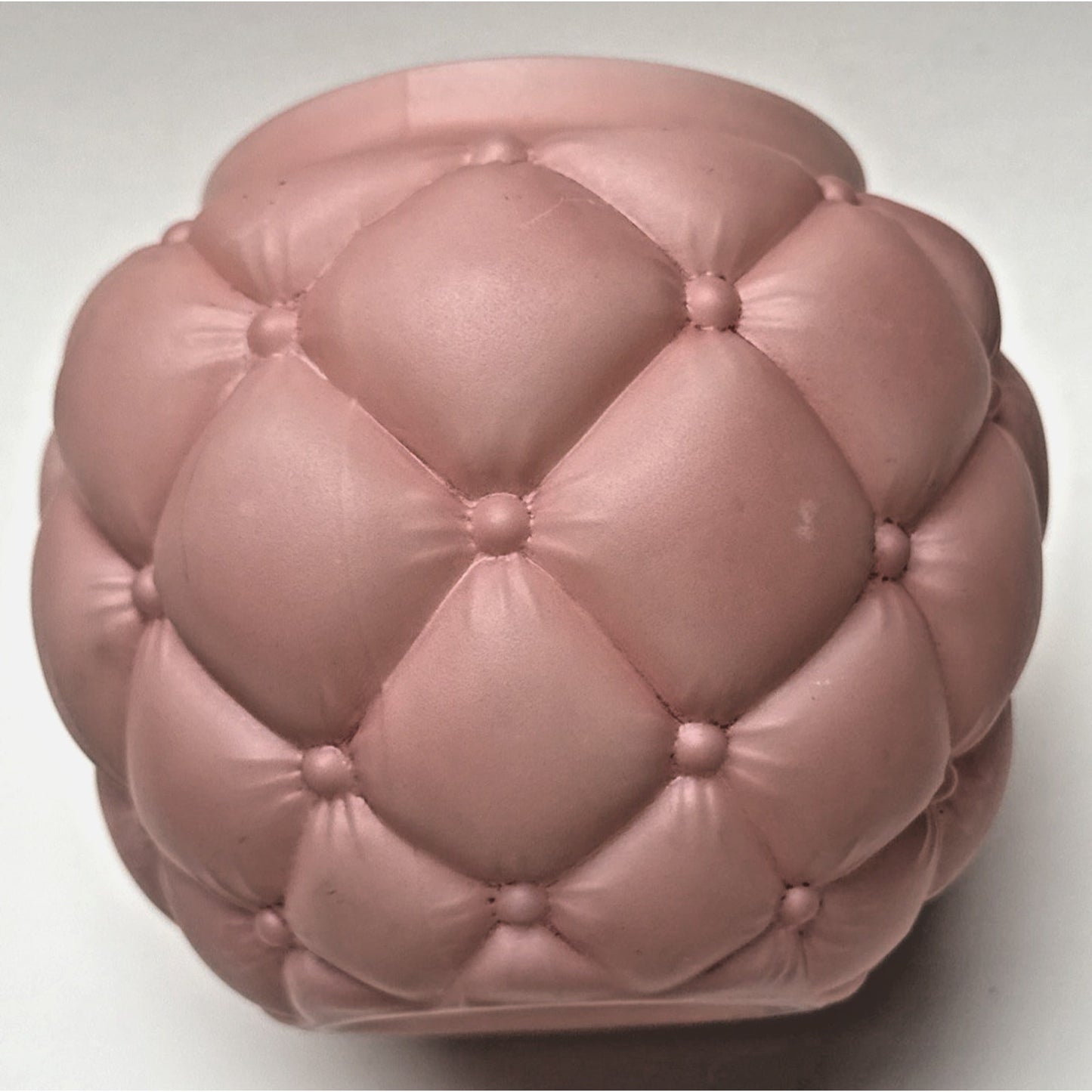 EAPG Consolidated Glass Florette Quilted Mauve Pink Satin Biscuit Cracker Jar