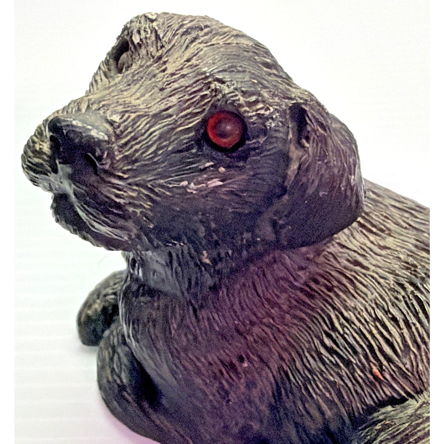 Vtg Jennings Decoy Co Black Lab Puppy Hunting Dog Figurine