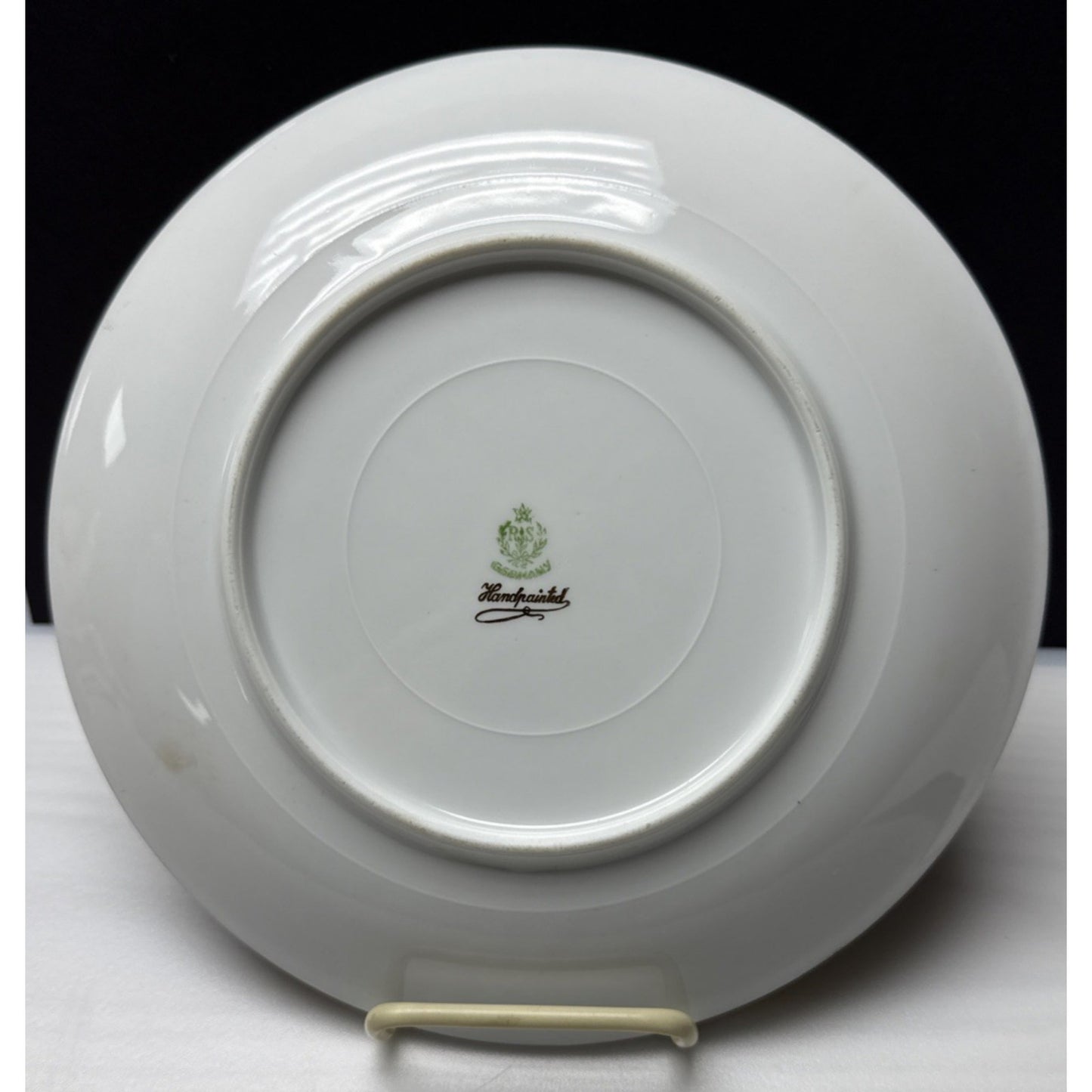 Old RS Prussia Germany Hand Painted Cabinet Plate Gold Floral Signed