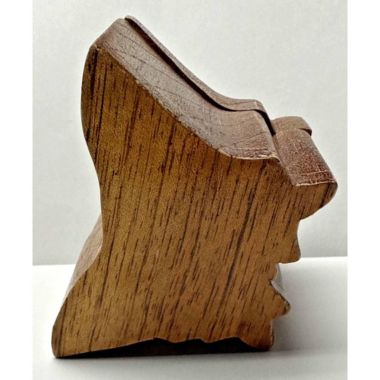 Vintage Butterfly Wood Carved Puzzle Box Trinket Jewelry Box As-Is