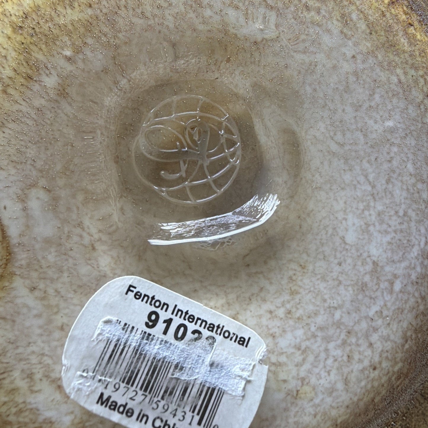 Fenton International Art Glass Sand Stone Vase 91023