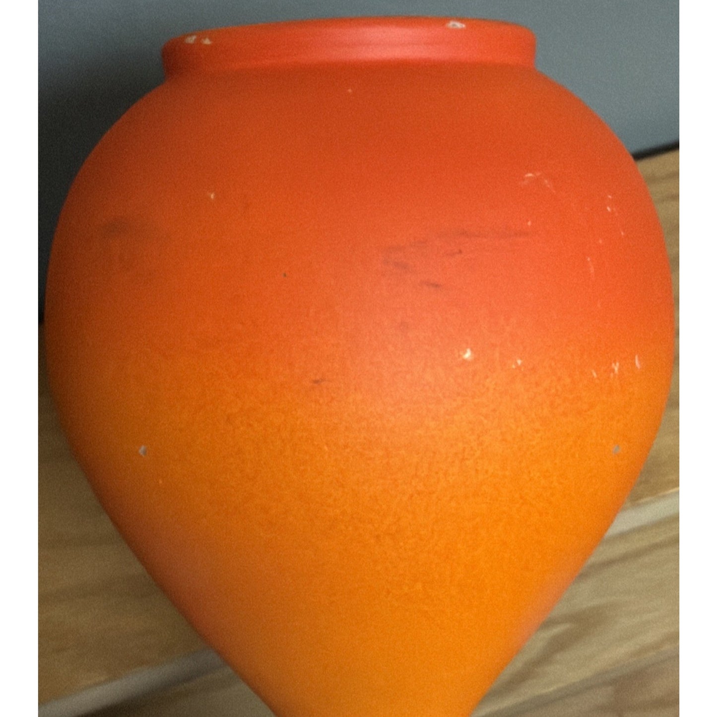 MCM Villa de Zaachila Oaxaca Pottery Metros Orange Vase Weed Pot Green Glazed