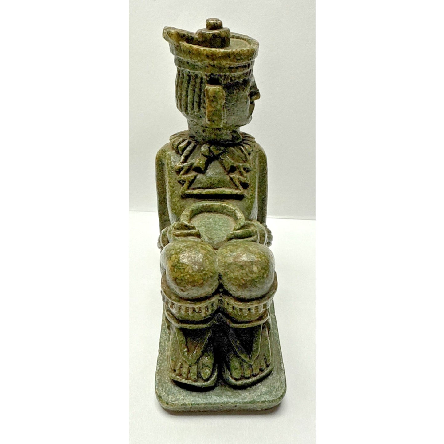 Vintage Chacmool Toltec Mayan Figurine Crushed Stone Resin Composite As Is Read