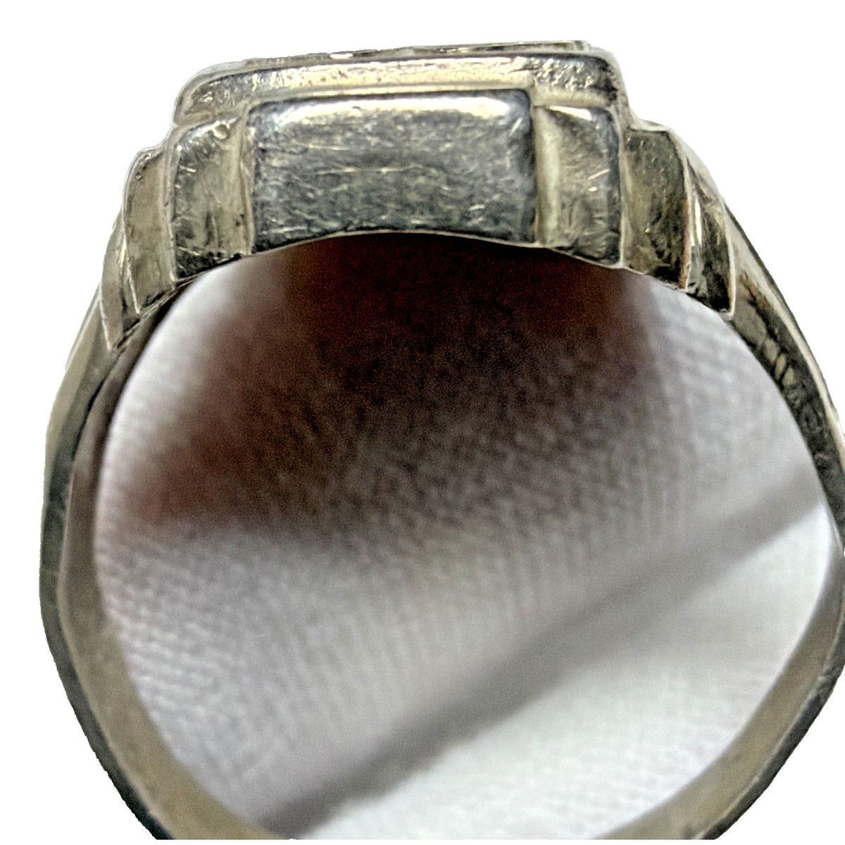 Vtg Sterling Silver 4H Clover Ring Signet Club Adjustable Sz 9.5