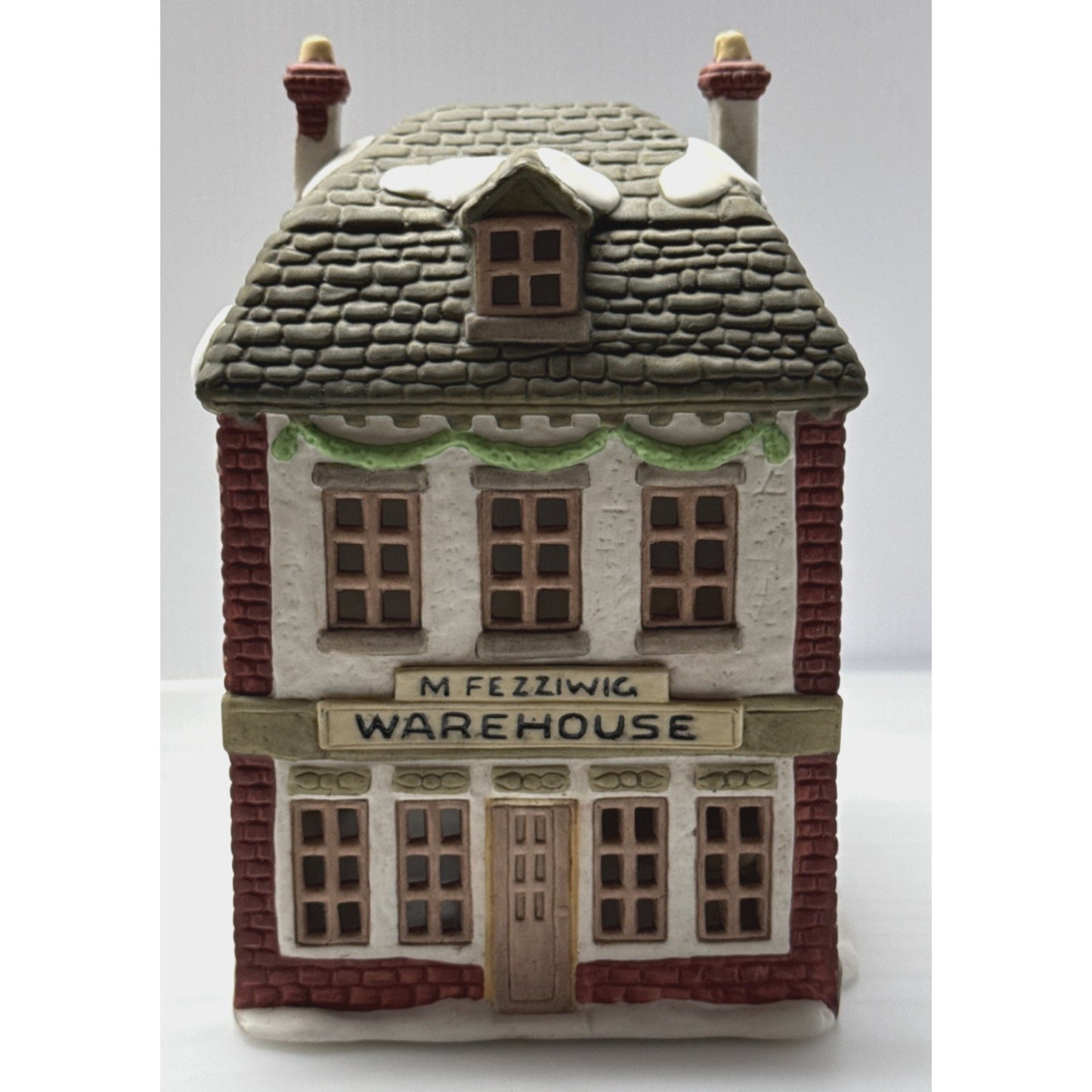 Vintage Dept 56 Dickens Village Series A Christmas Carol Fezziwig Warehouse Read