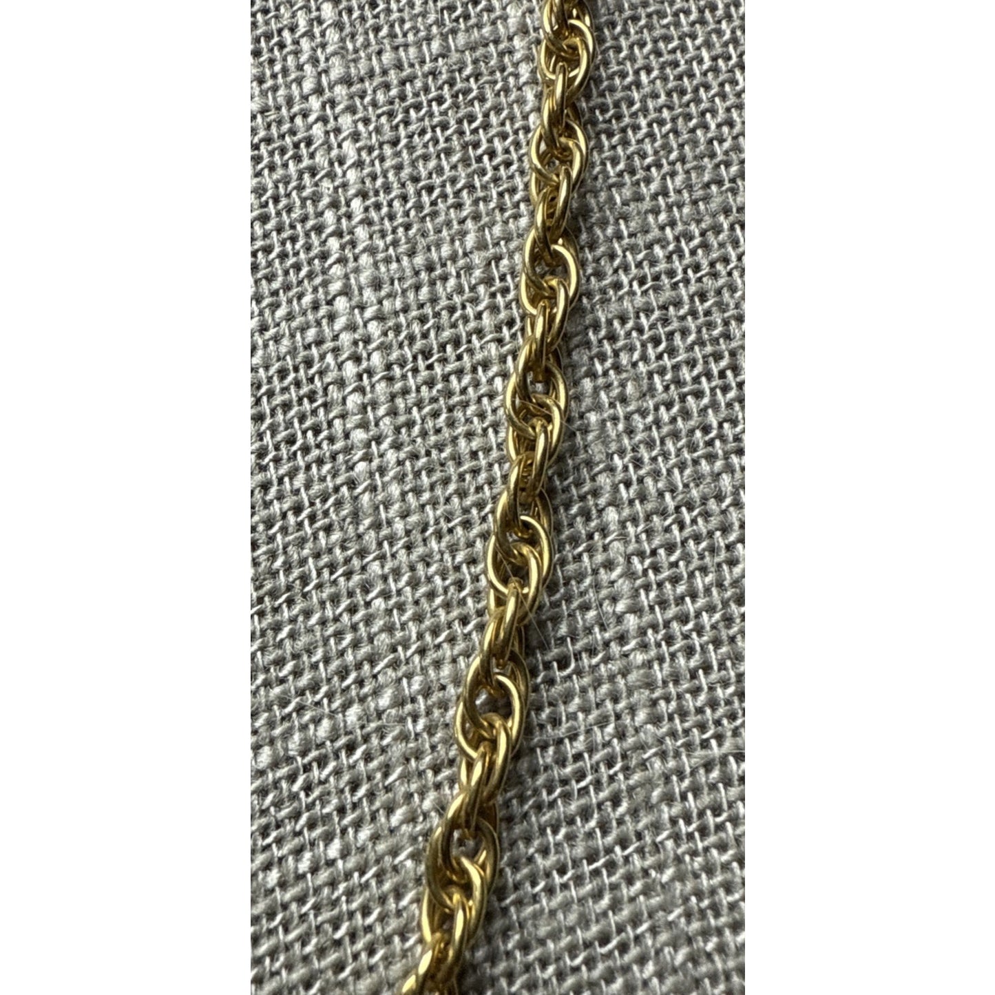 Vintage 1/20 12k Gold Filled Rope Chain Necklace 23.5 inch As Is