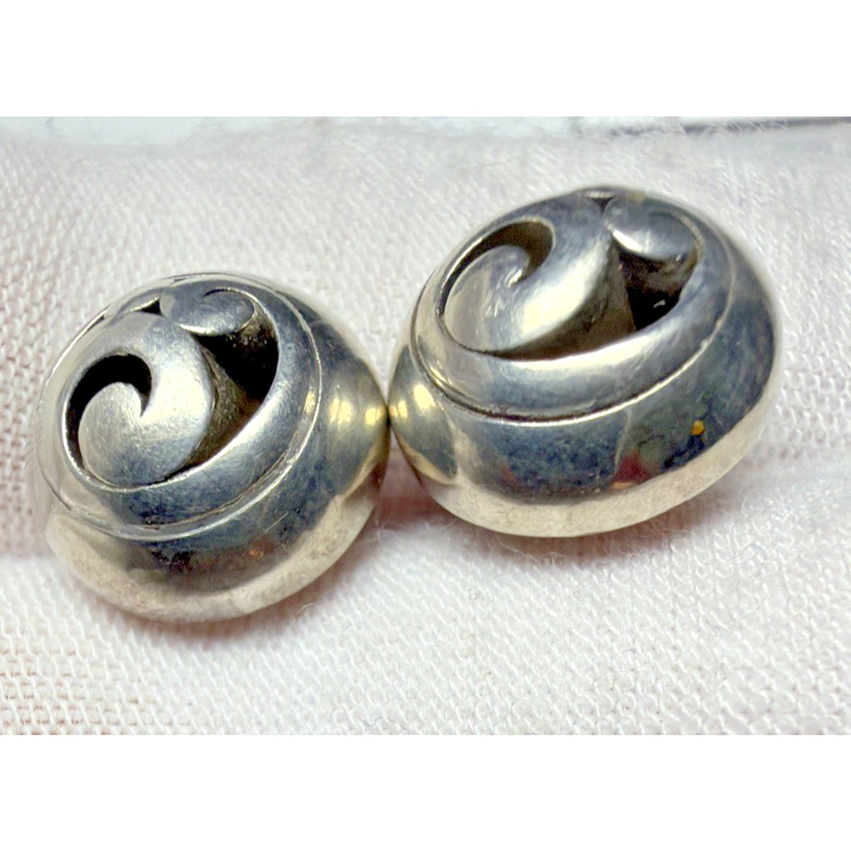 Brighton Contempo Post Earrings JA9908 Silver Swirl Abstract