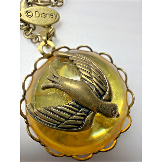 Vintage Disney Alice in Wonderland Sparrow Pendant Necklace