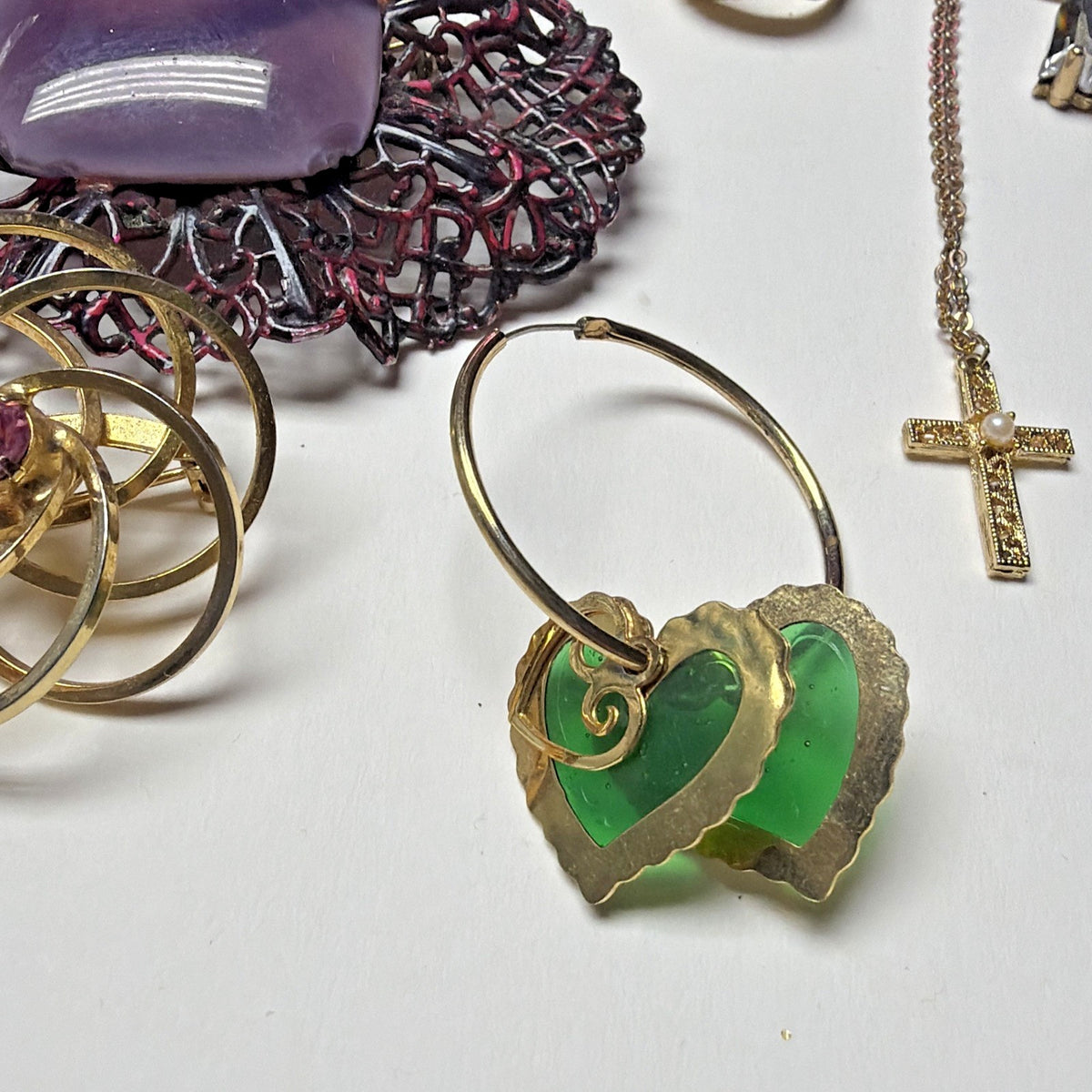 Vintage Modern Junk Jewelry Lot Craft Avon Lia Sophia Damage Wearable As-Is 2#
