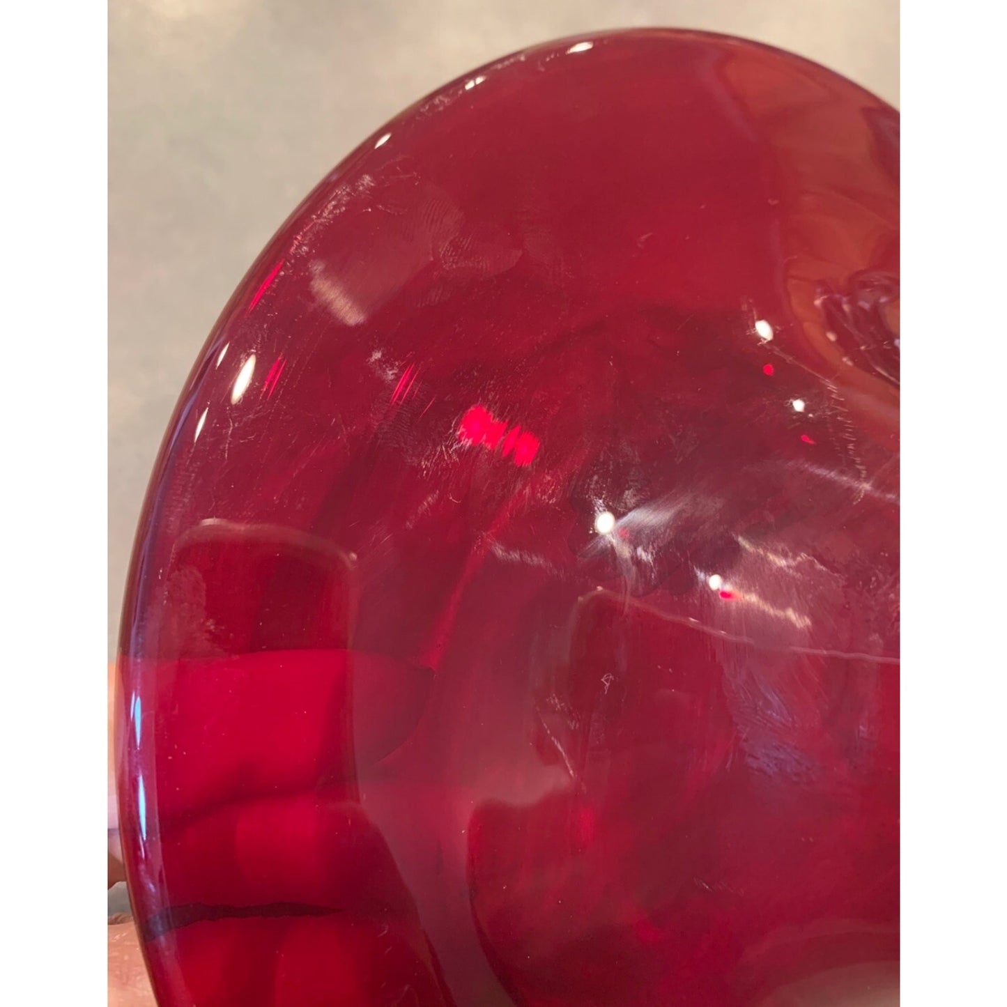 Vintage Murano Art Glass Venetian Murrine Bowl Cherry Red Millefiori Flower