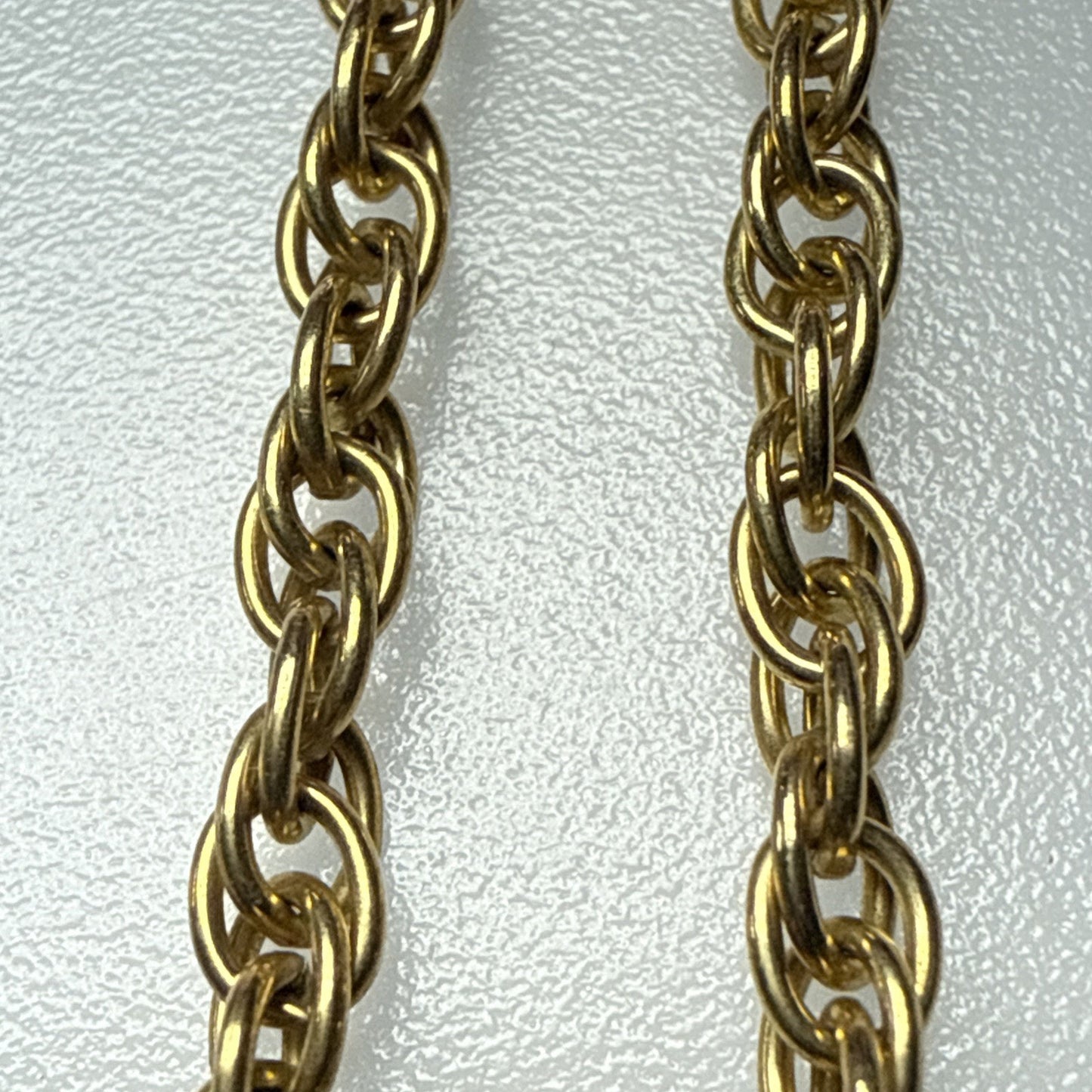 Vintage 1/20 12k Gold Filled Rope Chain Necklace 23.5 inch As Is