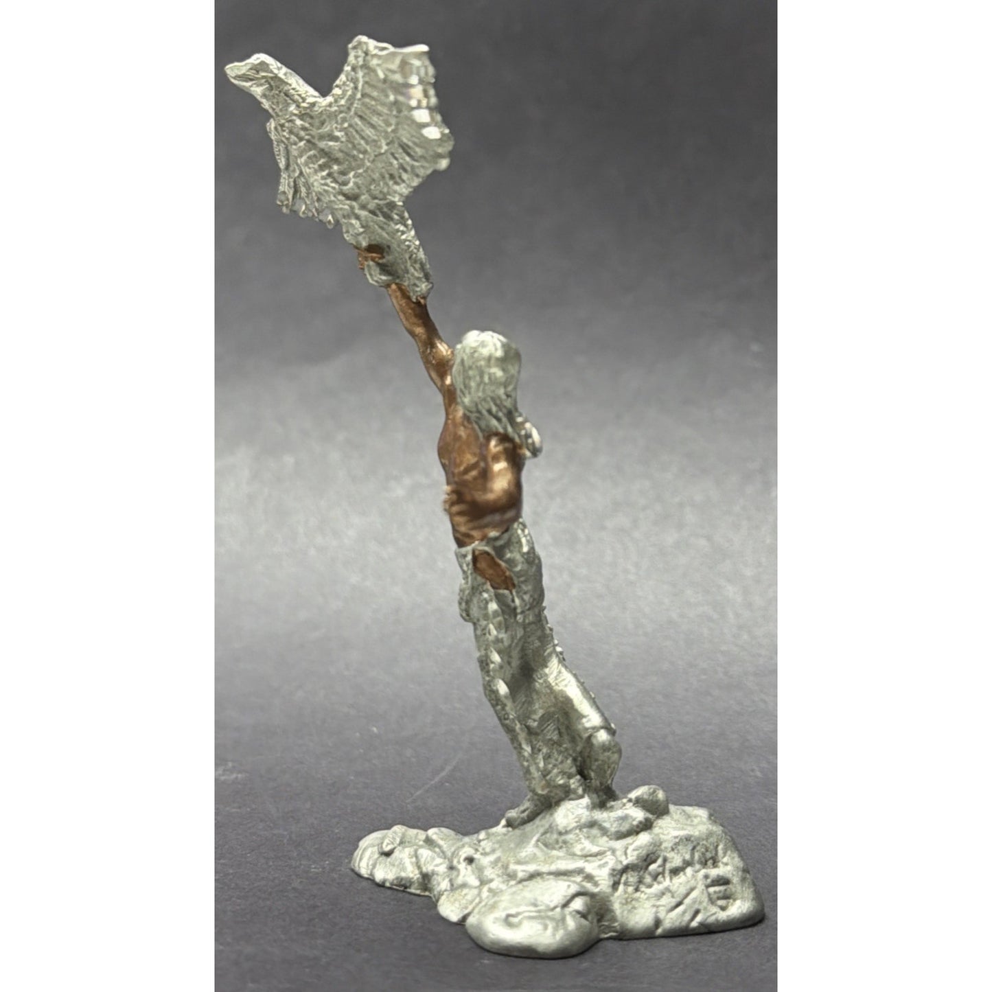 A Silierbok MWFP Masterworks Eagles Flight Gift Native American Pewter Figurine