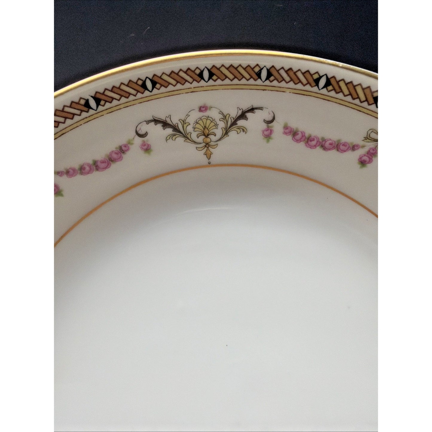 Lot of 4 HC Selb Bavaria Heinrich Co Fruit Dessert Bowls Pink Swag Roses White