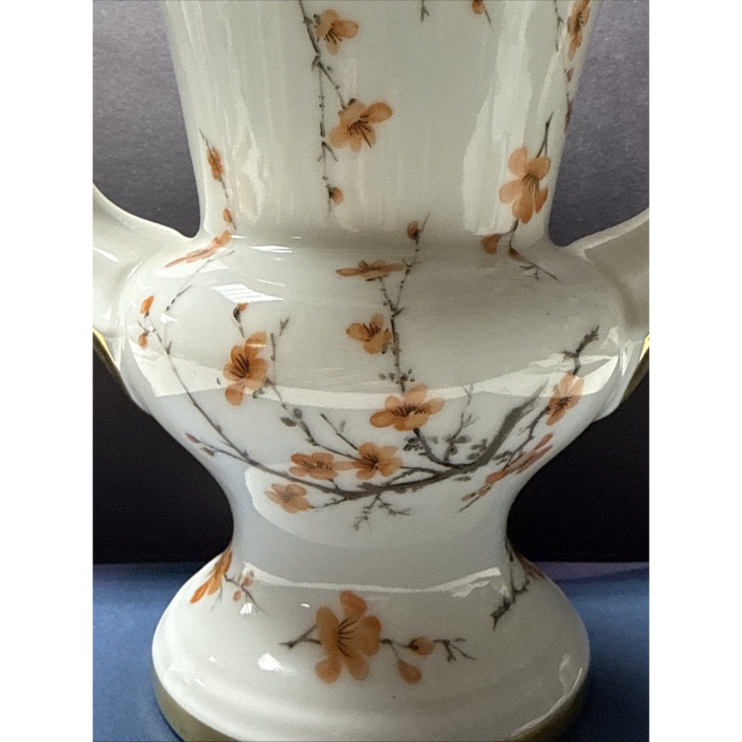 KPM Handarbeit Royal Porzellan Bavaria Trophy Vase Chinoiserie Asian Butterfly