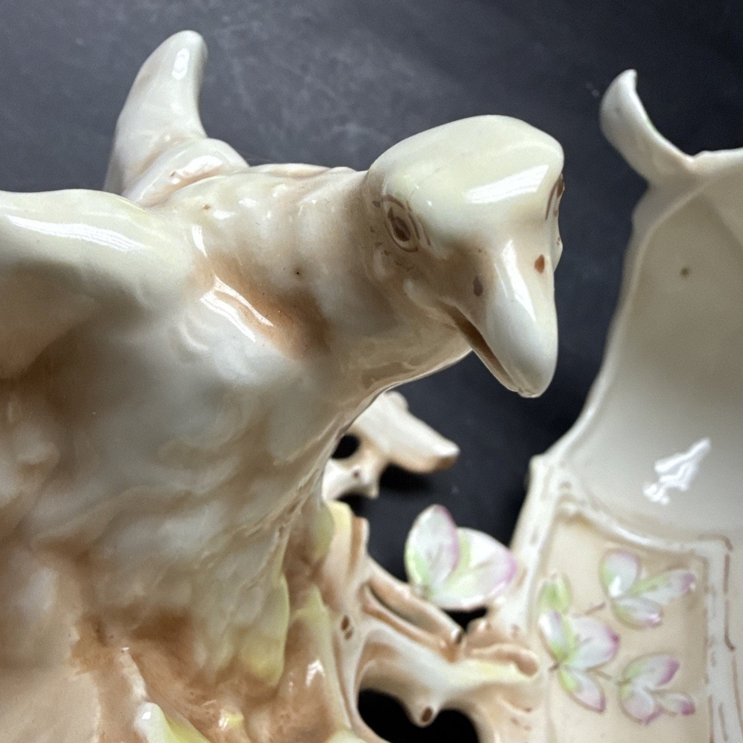 Art Nouveau Art Pottery Majolica Eagle Jardiniere Planter Display Austria