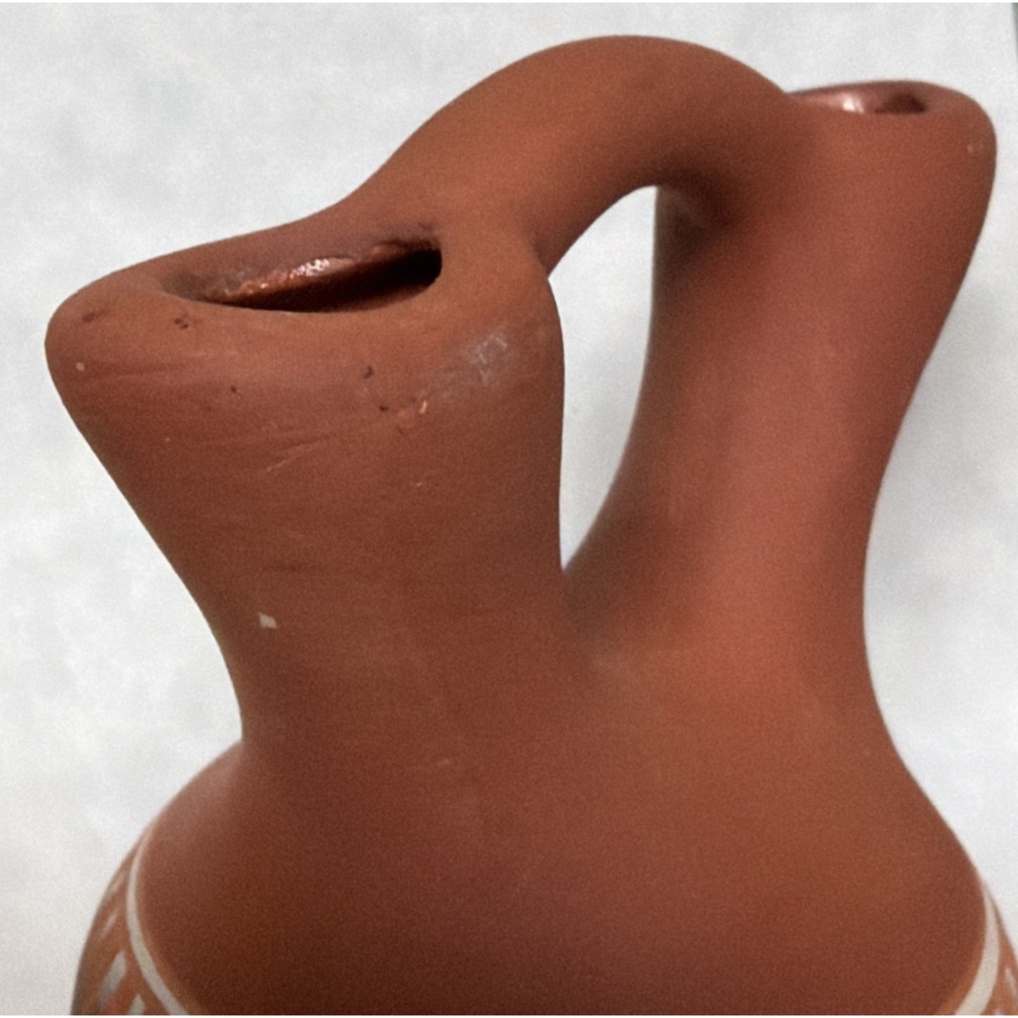 J Platero Native Navajo Etched Art Pottery Mini Wedding Vase Signed Numbered