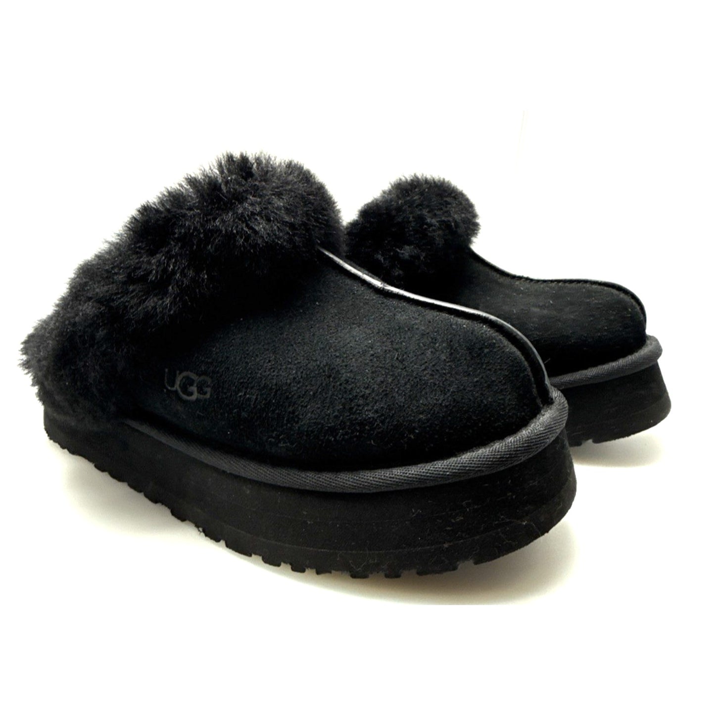Ugg Platform Black Slipper Disquette 1122550 Size 7