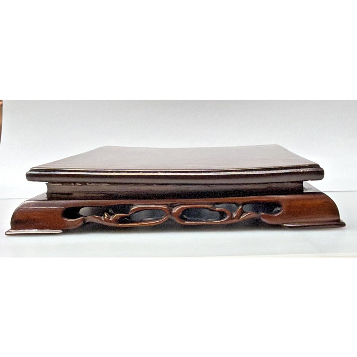 Old Chinese Hard Wood Carved Display Stand Base Pedestal Table