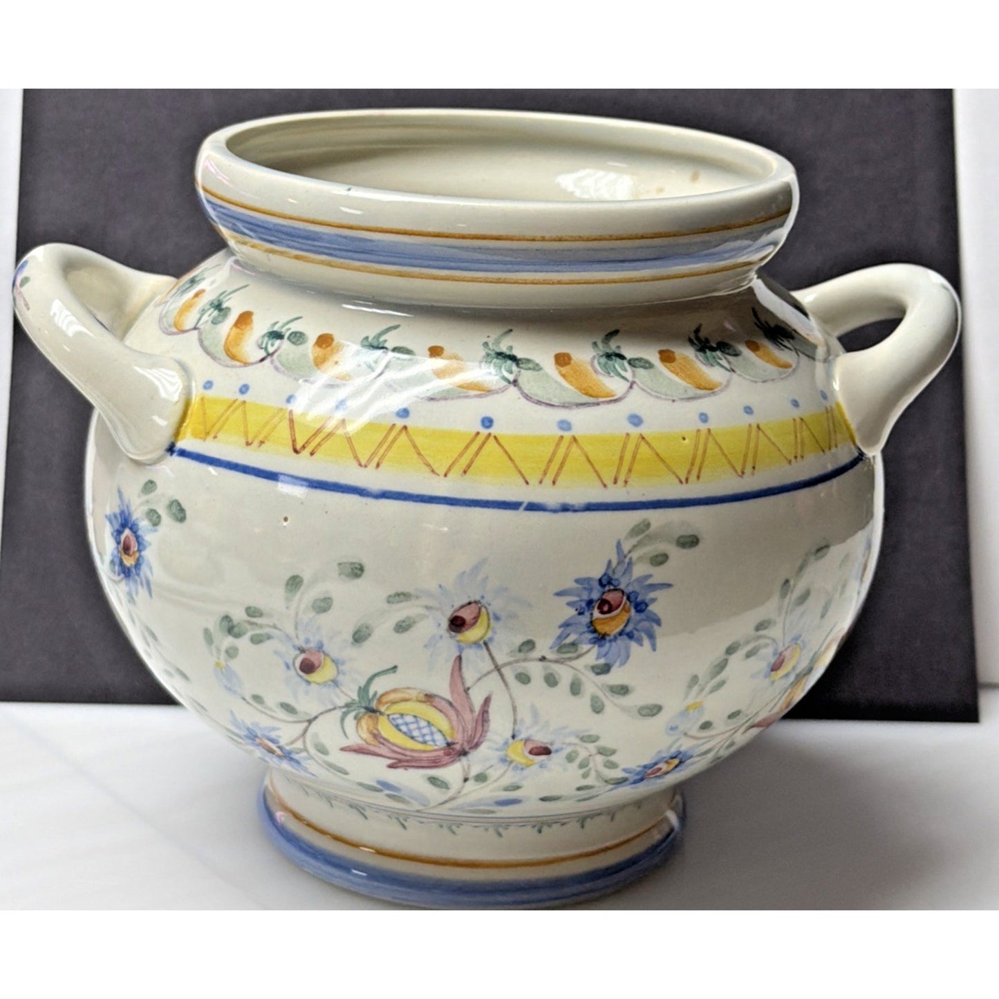 Carvalhinho Porto C/7 P-247 Portugal Hand Painted Tureen Spoon Lid Ladle Bowl