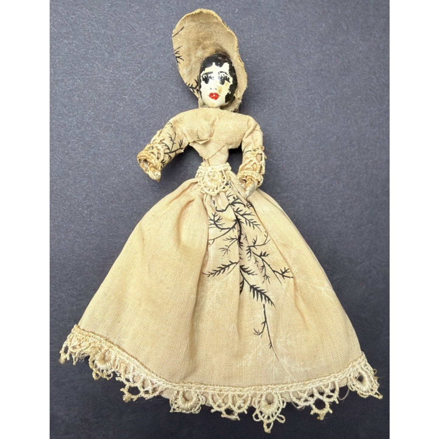 Old Lot of 2 Artist Anna Laura Dolls Women Dresses Hats Victorian As Is Damage