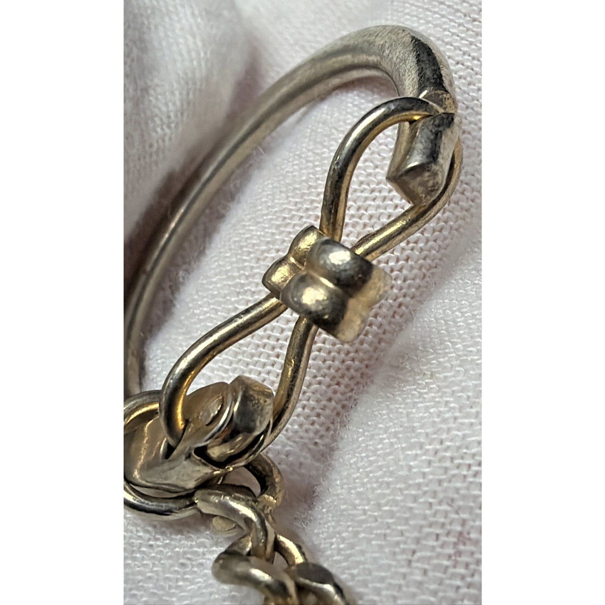 Vintage Pocket Watch Chain Clip Money Watch Holder Cuban Link As Is