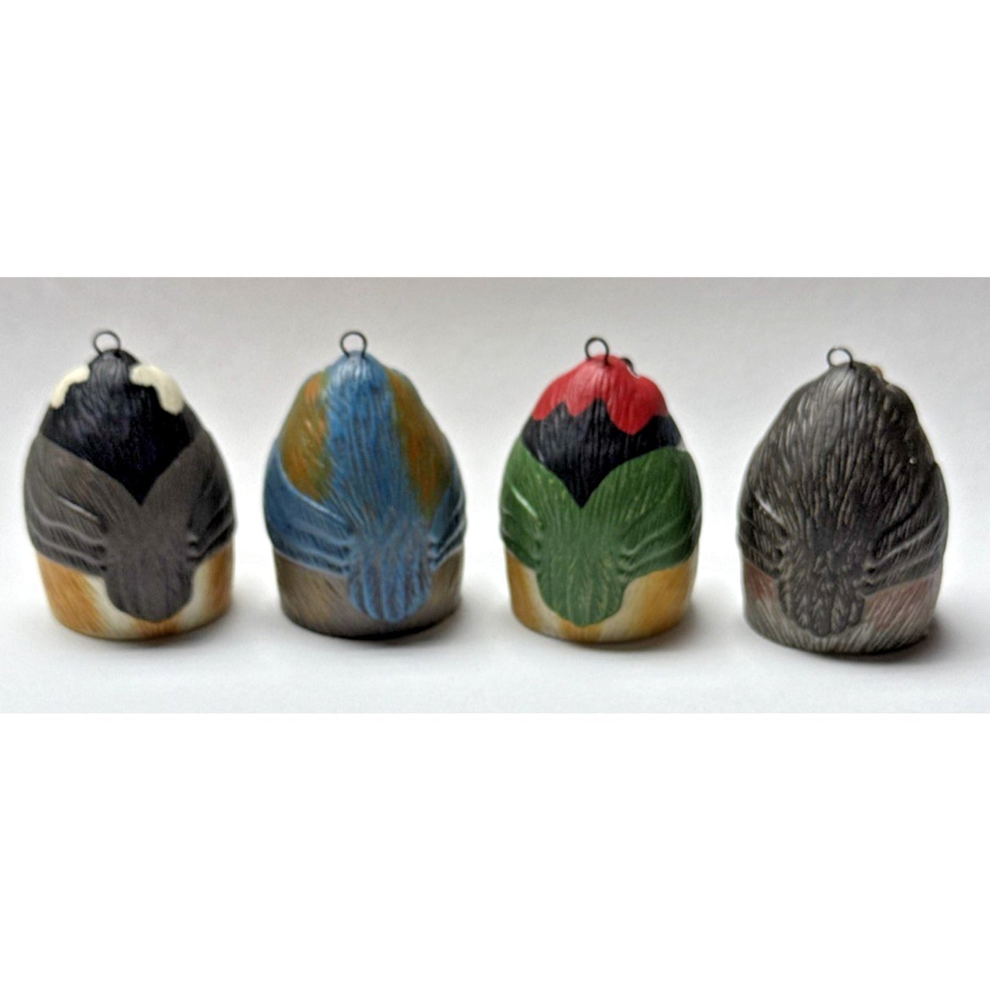 Vintage Lot of 4 Dept 56 Woodland Bird Egg Ornaments Bells