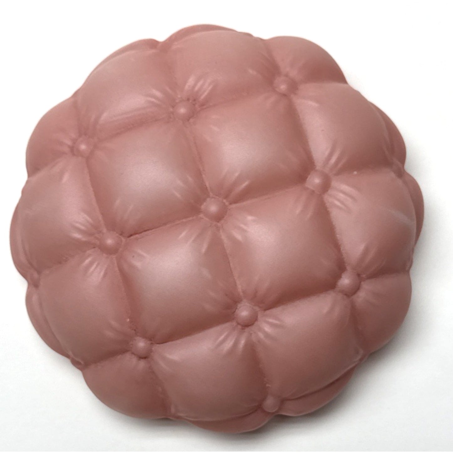 EAPG Consolidated Glass Florette Quilted Mauve Pink Satin Biscuit Cracker Jar