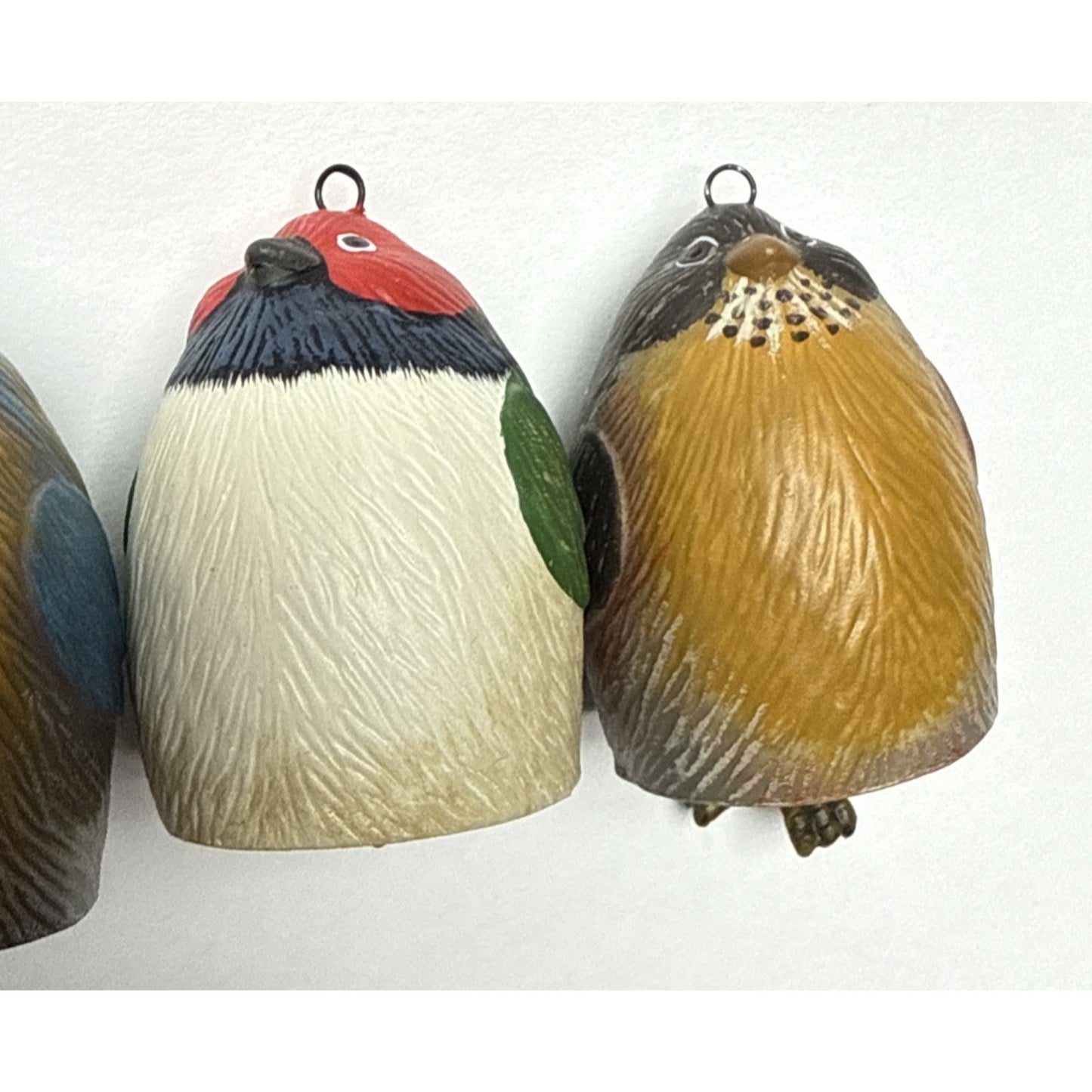Vintage Lot of 4 Dept 56 Woodland Bird Egg Ornaments Bells