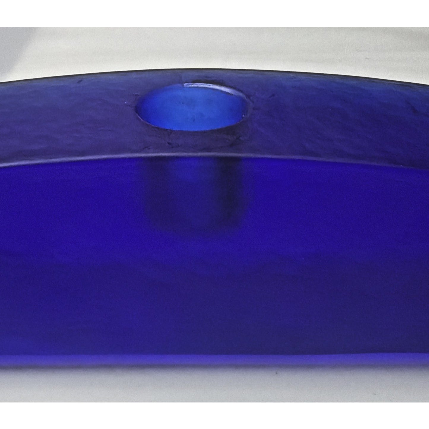 Sasaki Crystal Soichiro Sasakura Anasazi Cobalt Arch Candle Holder Cobalt Blue