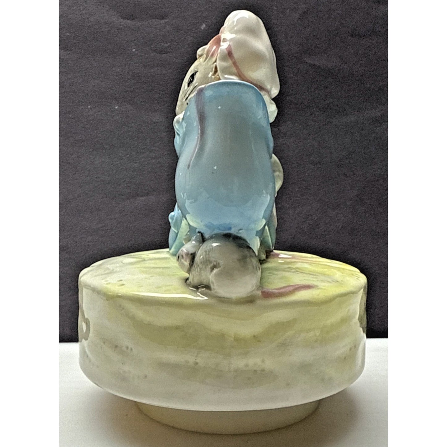 Beatrix Potter Old Woman Who Live in a Shoe Porcelain Schmid Rotating Music Box