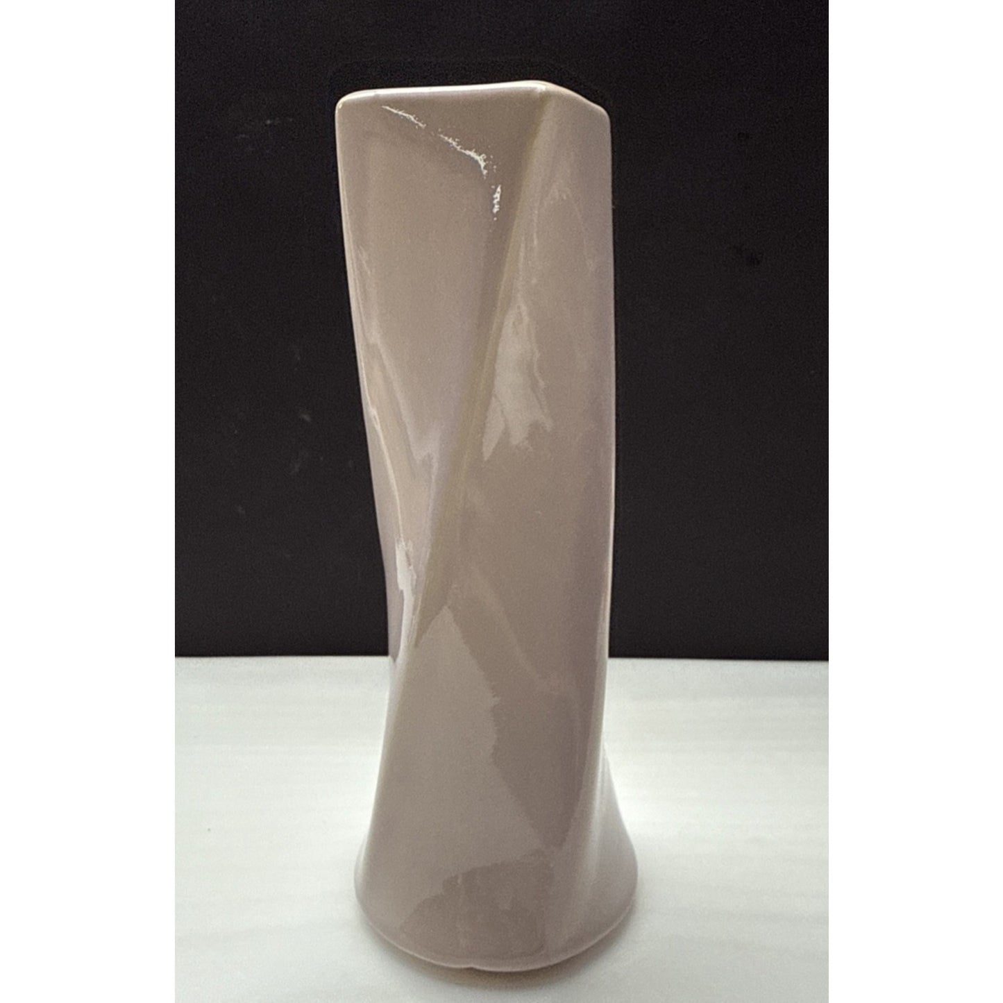 Vintage McCoy Pottery Ceramic Twisted Vase Lavender Pink 542 Candle Holder