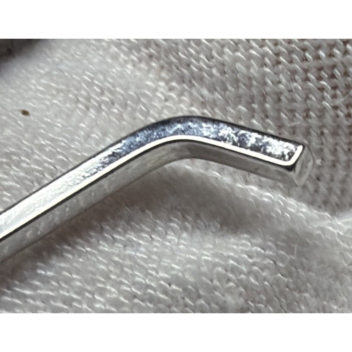 Vintage Avon Sterling Silver Hexagon Hoop Earrings Post