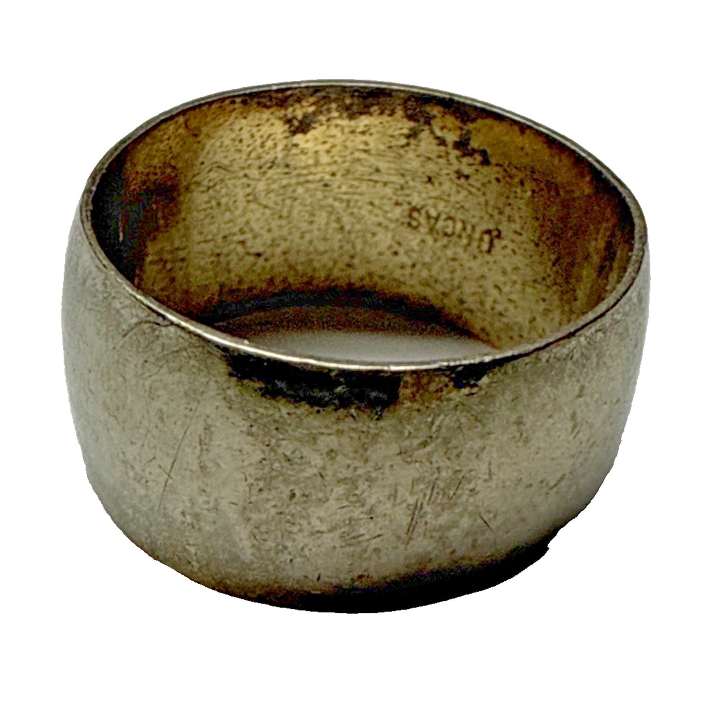 Vintage Uncas Cigar Band Ring Silver Metal Sz 6 As Is