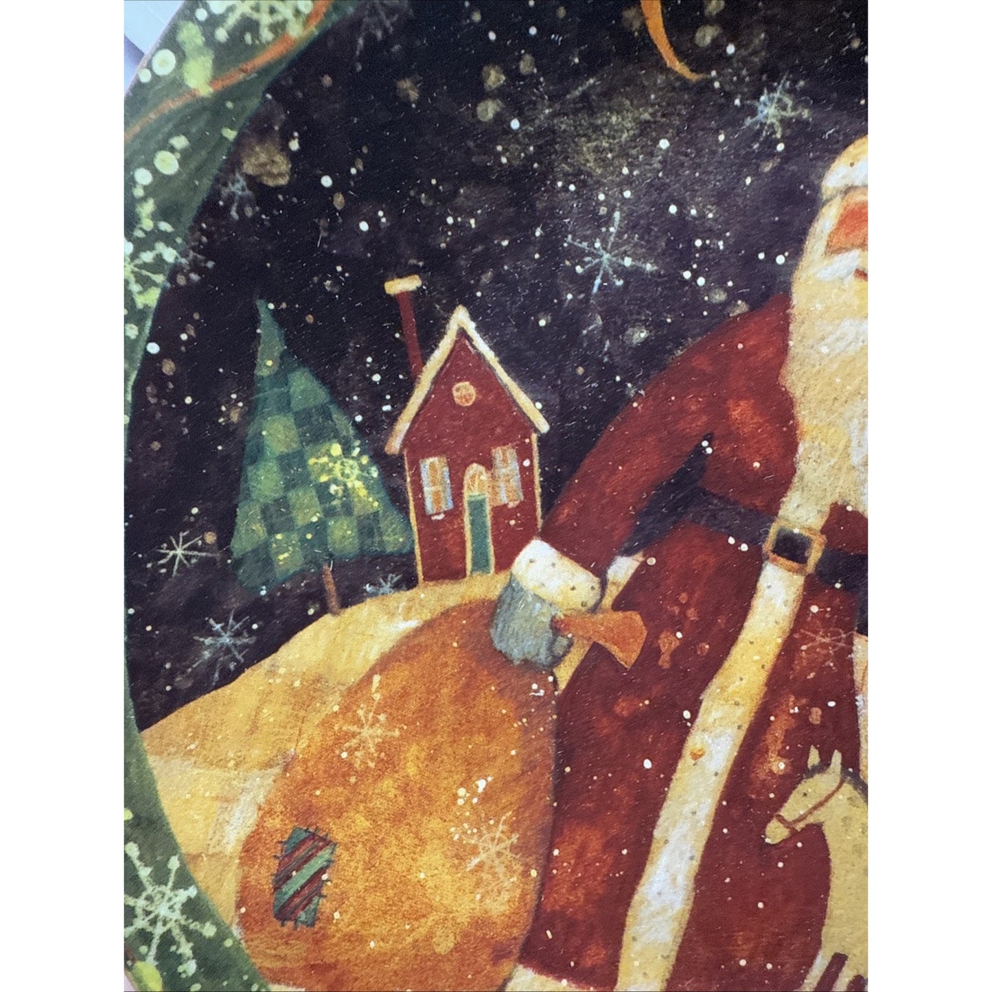 Vtg Lot of 4 Susan Winget Old World Santa Father Christmas Dessert Plate 8" Box