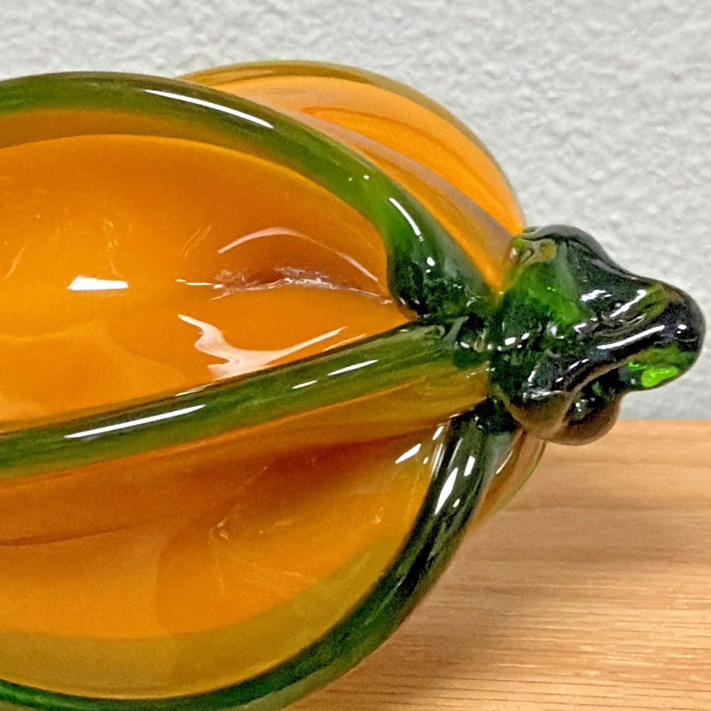 Vintage Murano Glass Star Fruit Squash Vegetable Paperweight Layered Applied