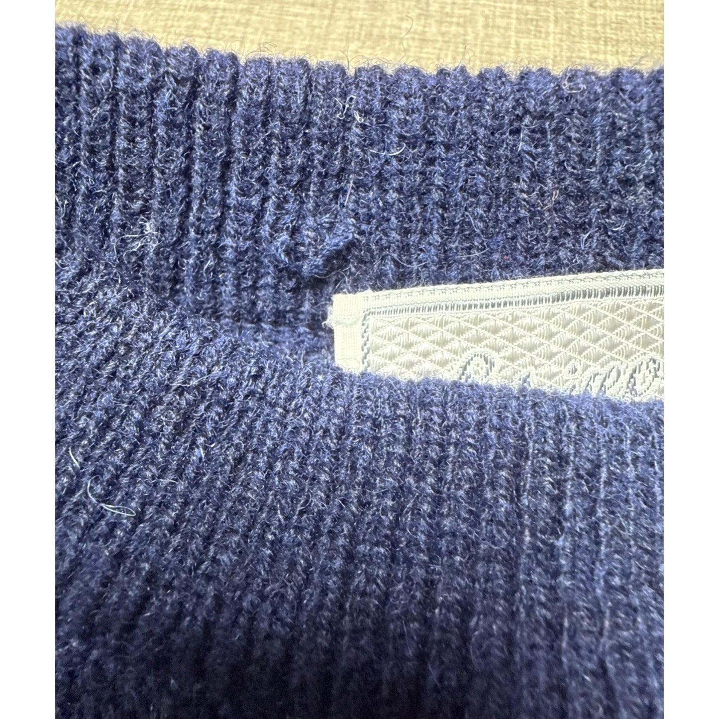 Vtg Skjaeveland Algard Norwegian Design Sweater Wool Childs Sz 6 Navy Gray White