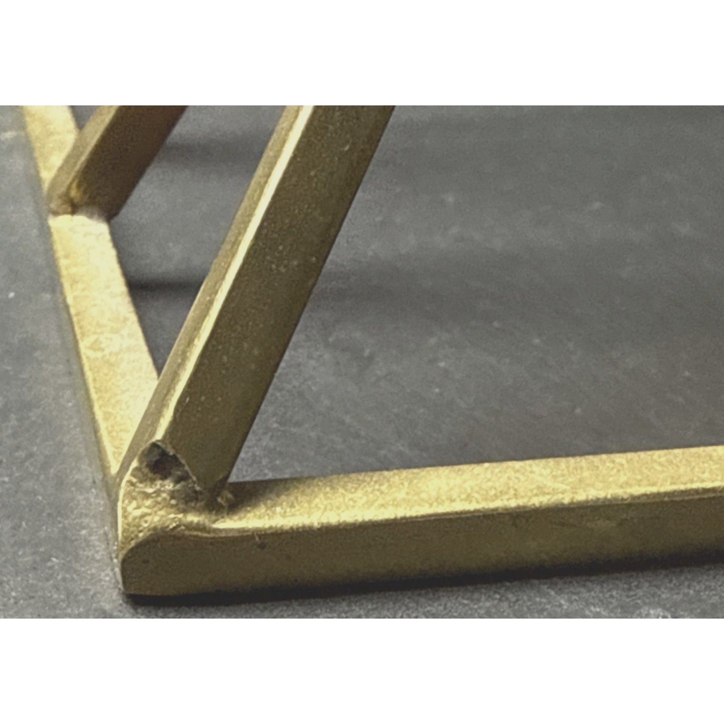 Lot of 2 Brass Geometric Architectural Pyramids Large As-Is