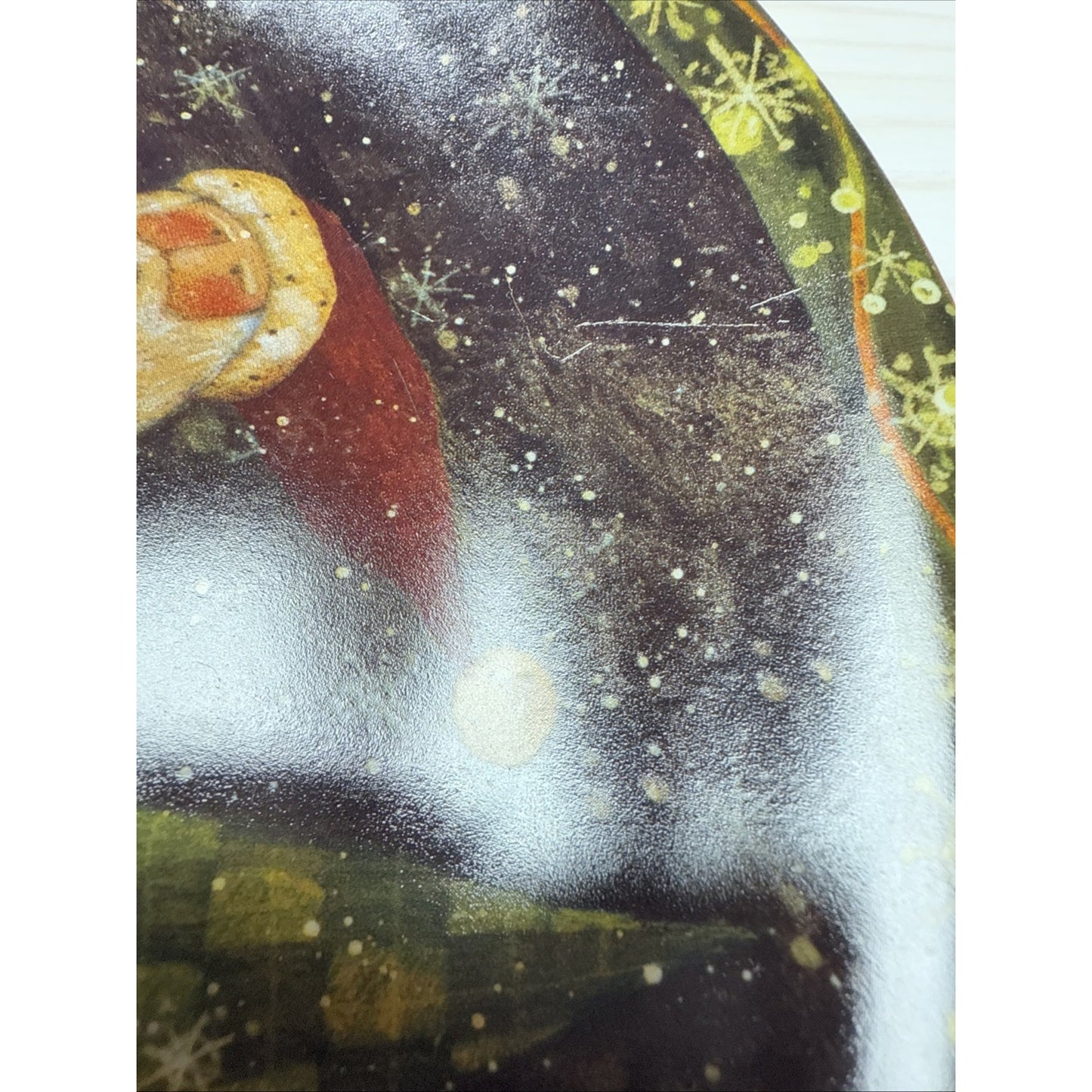 Vtg Lot of 4 Susan Winget Old World Santa Father Christmas Dessert Plate 8" Box