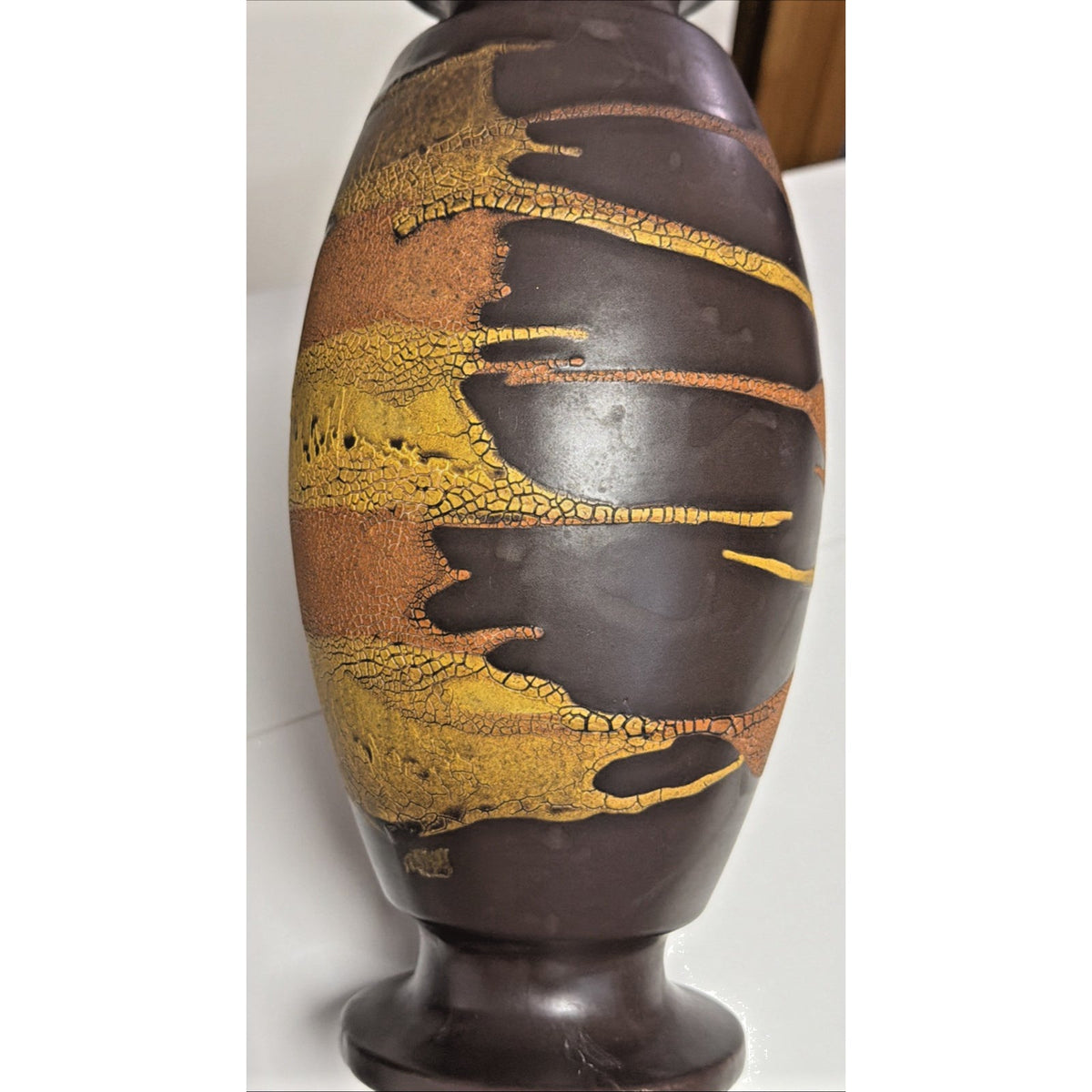 MCM Royal Haeger Art Pottery Craftsman Earth Wrap Glaze Large Vase Craftsman