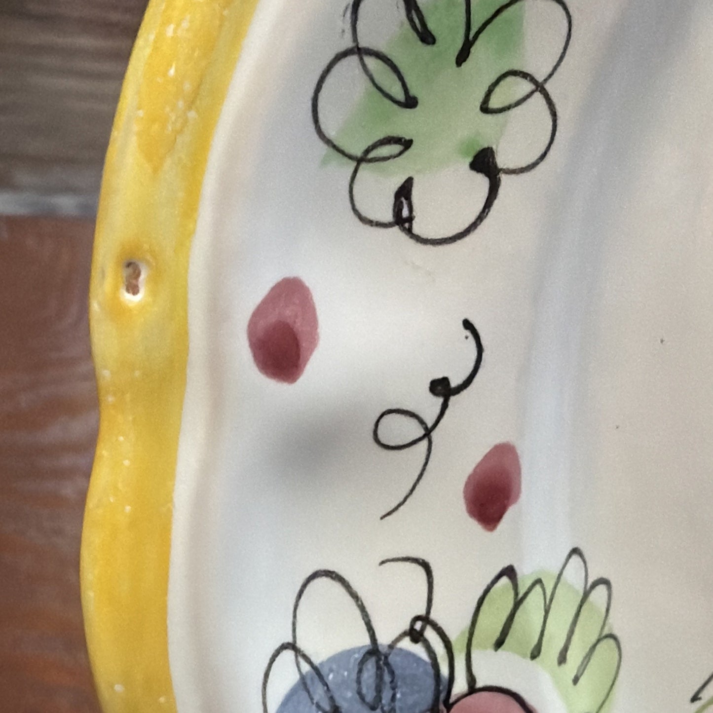 Italy Majolica Pottery Plate Hand Painted Turkey Porcelain Glazed Numbered As Is