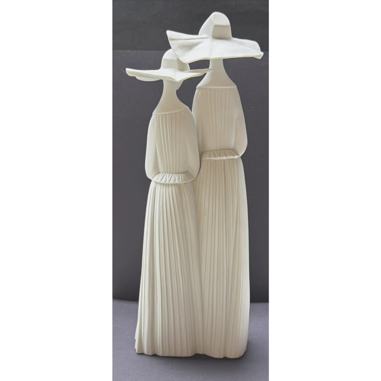 Vtg Lladro Daisa Bisque Porcelain Two Nuns Sculpture Rosaries Religious As Is