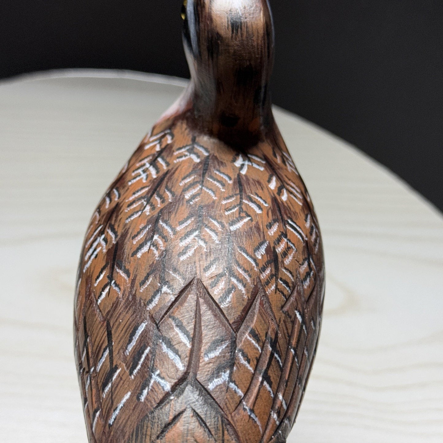 Vintage Hand Painted Carved Wood Shorebird Sculpture Decoy Folk Art As Is