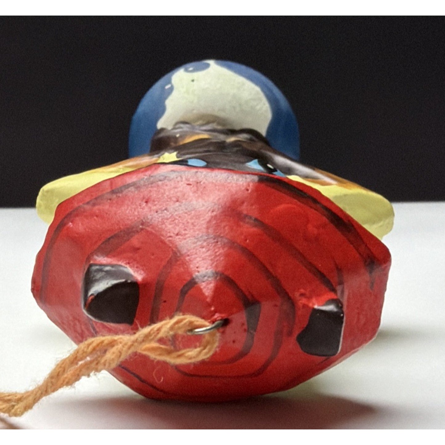 Folk Art Namaste Zen Cat Ornament Standing World Ball Plaster Hand Painted Read