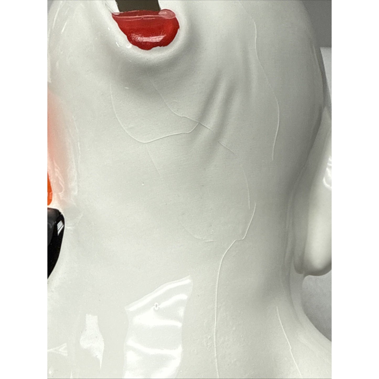 Vtg PR Taiwan Jack O Lantern Pumpkin Ghost Porcelain Figurine Lamp Painted As-Is